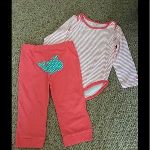 Girls 12-18 mo, whale pants set